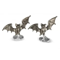 Sterling Silver 'Frightful' Bat Cufflinks