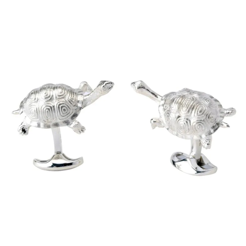 Sterling Silver Galapagos Tortoise Cufflinks