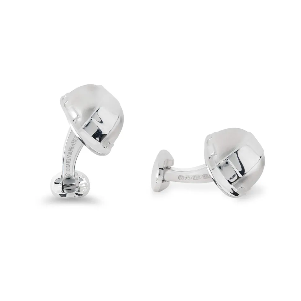 Sterling Silver Hard Hat Cufflinks