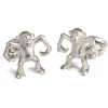 Sterling Silver 'Henry' Dancing Monkey Cufflinks