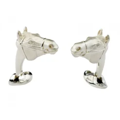 Sterling Silver Horse Head Cufflinks