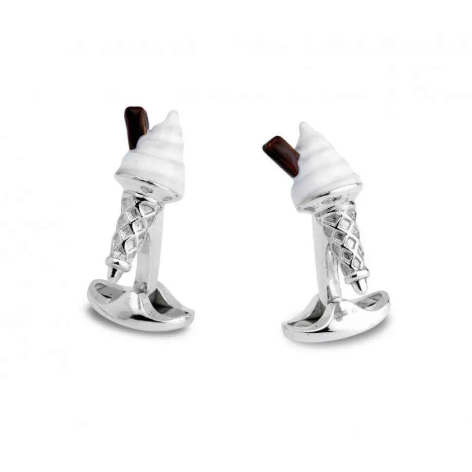 Sterling Silver Ice Cream Cufflinks