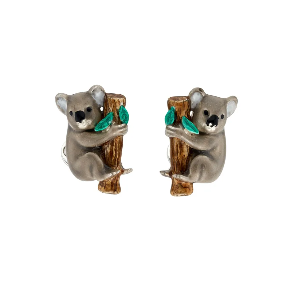 Sterling Silver Koala Cufflinks