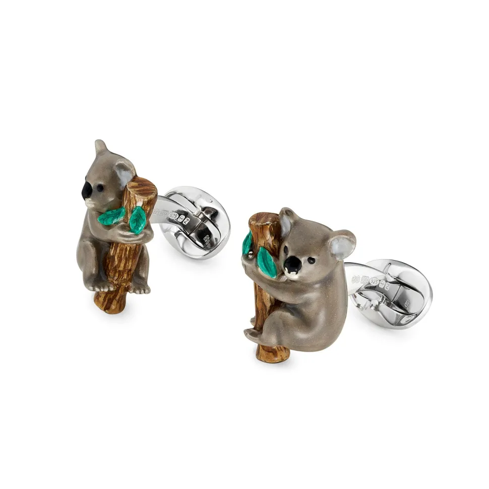 Sterling Silver Koala Cufflinks