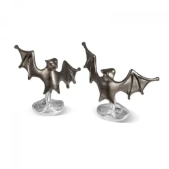 Sterling Silver 'Lurking' Bat Cufflinks