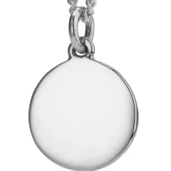 Sterling Silver 15mm Disc Pendant with Chain