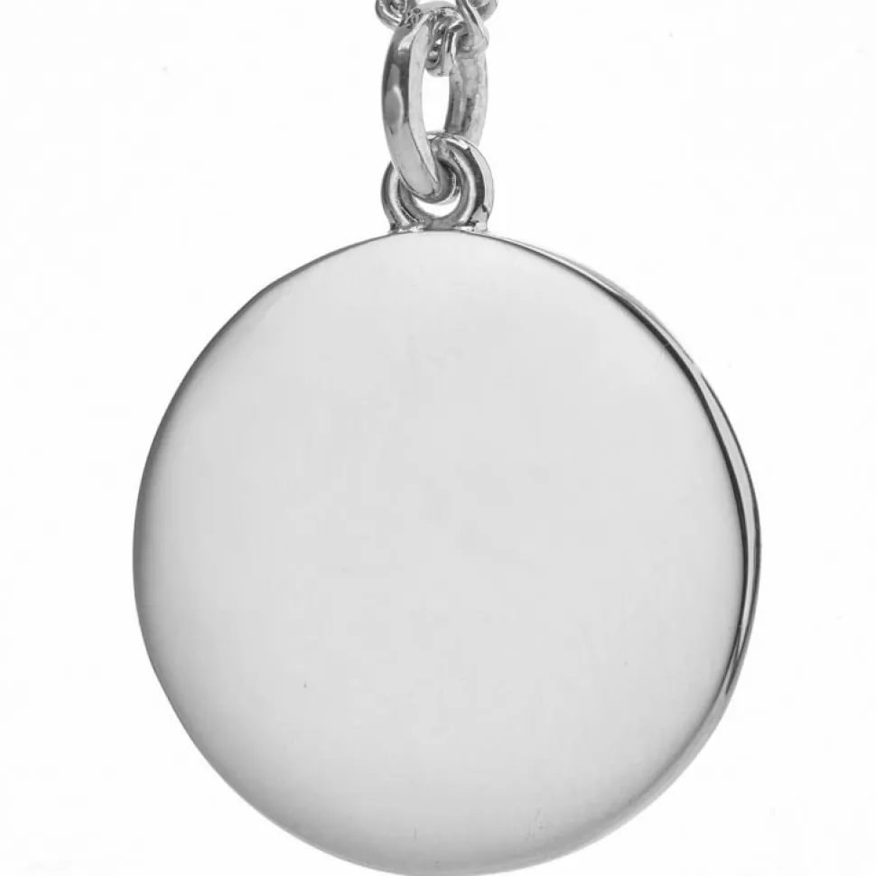 Sterling Silver 20mm Disc Pendant with Chain