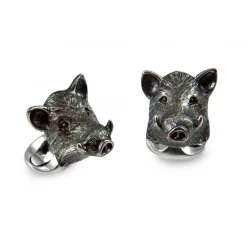 Sterling Silver Oxidised Boar Dress Set