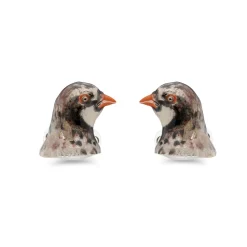 Sterling Silver Partridge Head Cufflinks