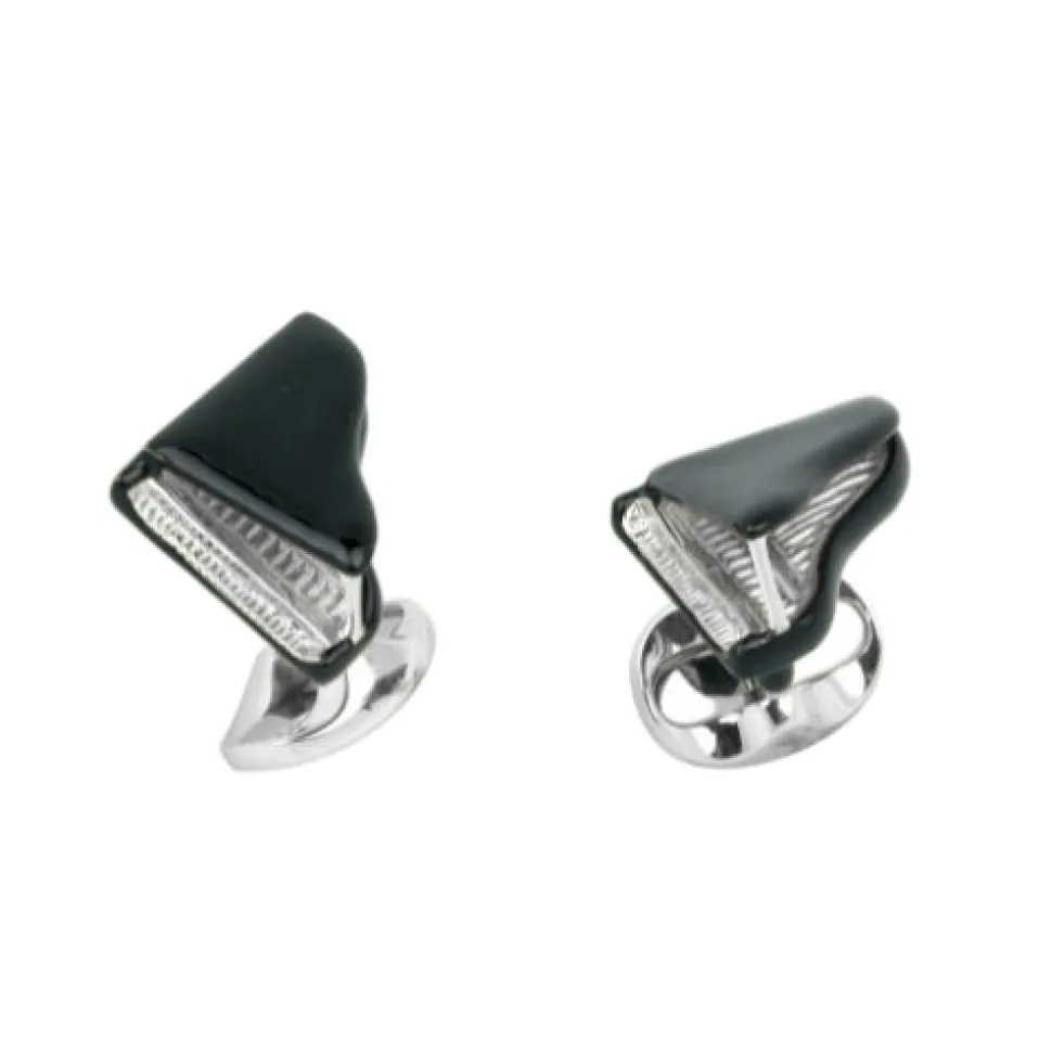 Sterling Silver Piano Cufflinks