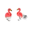 Sterling Silver Pink Flamingo Cufflinks