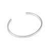 Sterling Silver Plain Torque Bangle