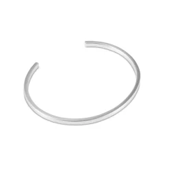 Sterling Silver Plain Torque Bangle