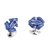 Sterling Silver Purple And Red Enamel Frog Cufflinks