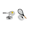 Sterling Silver Racket & Ball Tennis Cufflinks