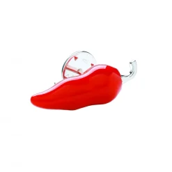 Sterling Silver Red Chilli Lapel Pin
