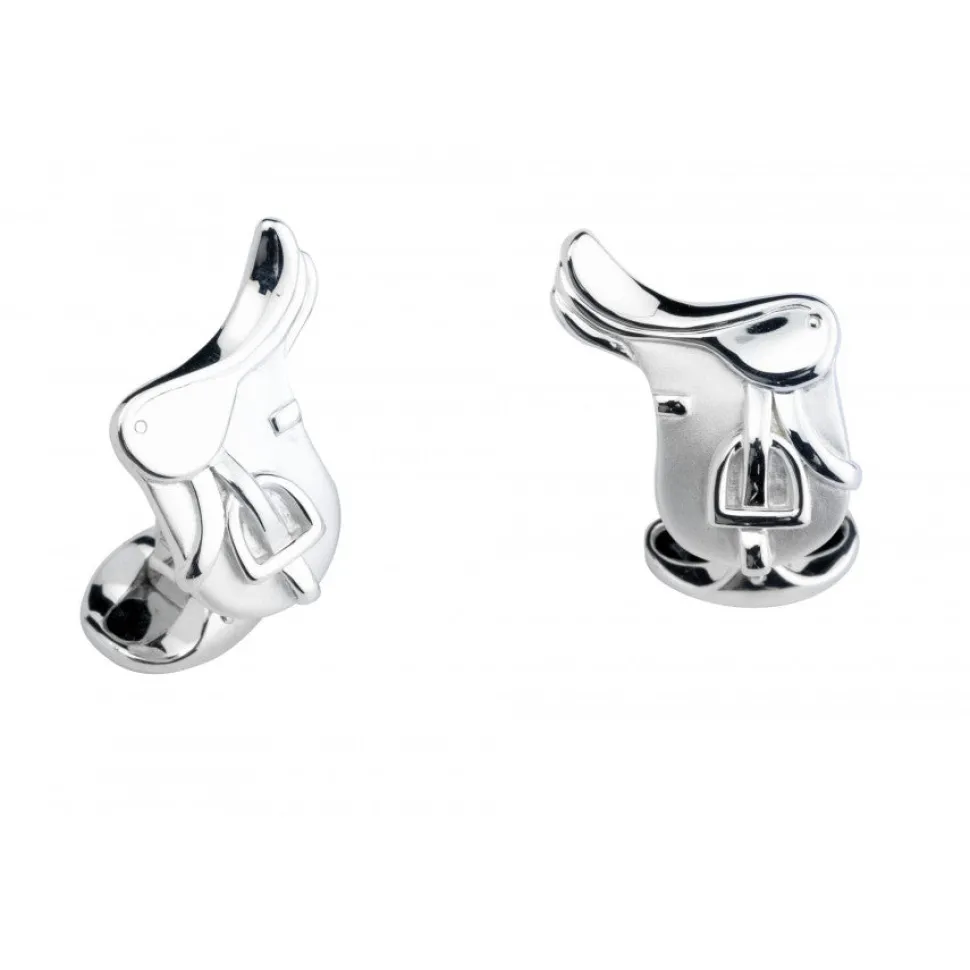 Sterling Silver Saddle Cufflinks