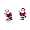 Sterling Silver Santa Cufflinks