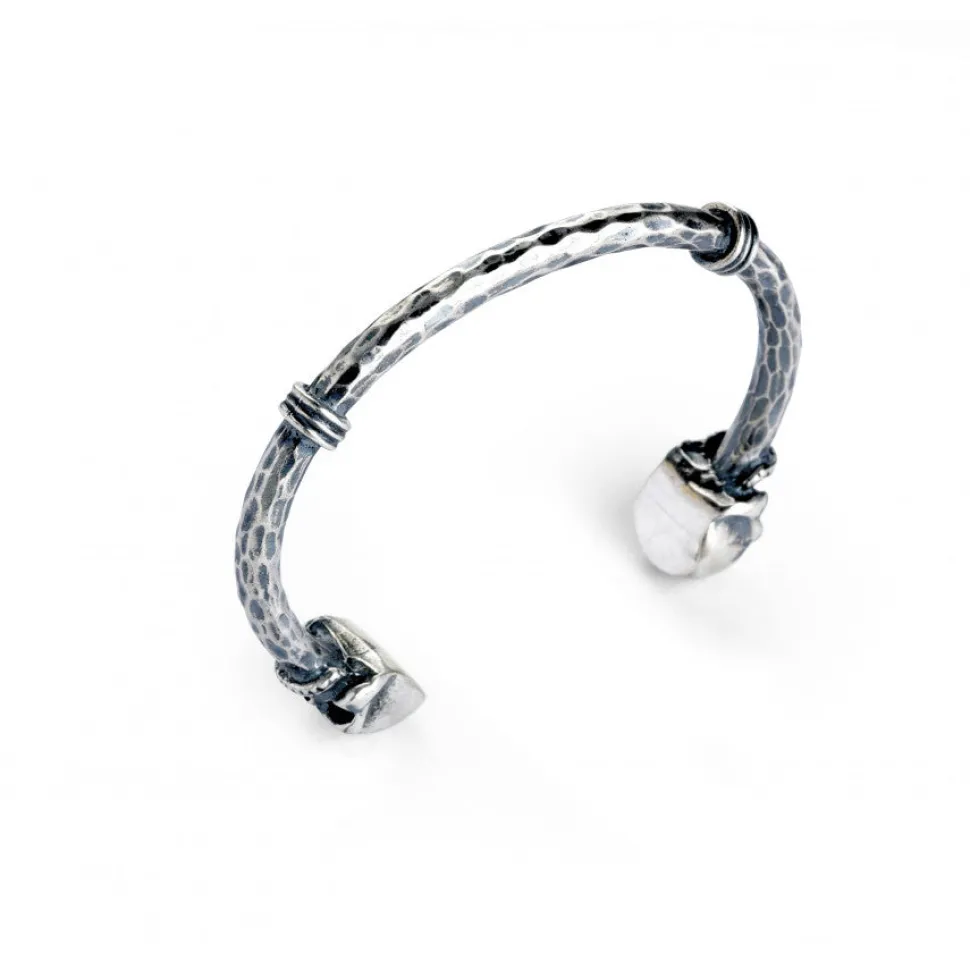 Sterling Silver Skull Bangle