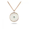 Sterling Silver Small Pendant with White Mother-of-Pearl and an Aquama