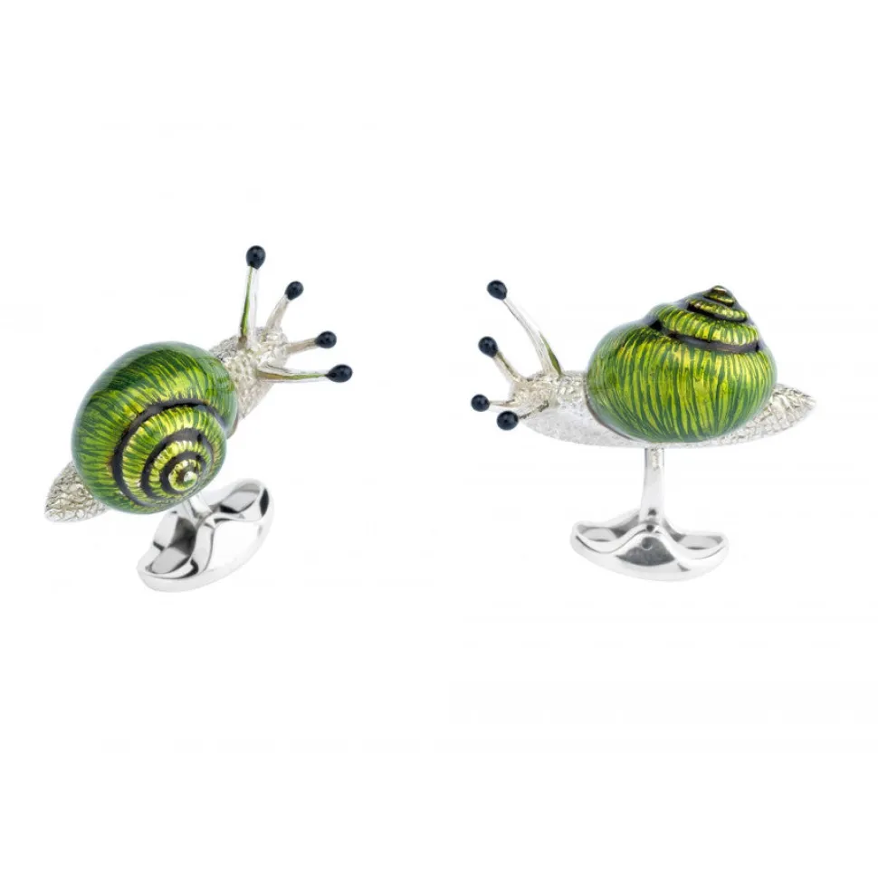 Sterling Silver Snail Cufflinks