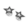 Sterling Silver Star Cufflinks With Spinel Boarder