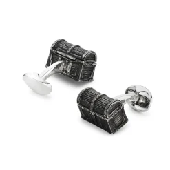 Sterling Silver Treasure Chest Cufflinks