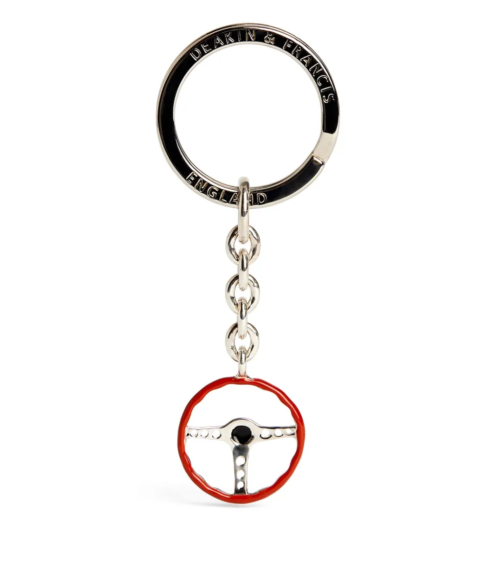Sterling Silver Vintage Steering Wheel Keyring