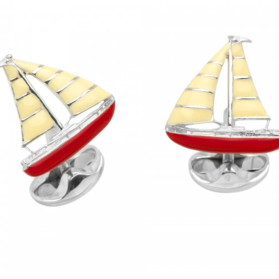 Sterling Silver Yacht Cufflinks