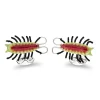 Sterling Silver Yellow And Red Centipede Cufflinks