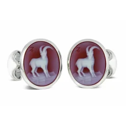 Sterling Silver Zodiac Cufflinks - Capricorn