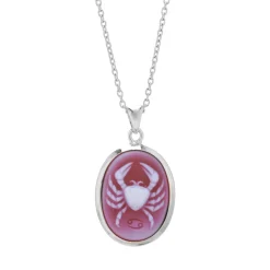 Sterling Silver Zodiac Pendant - Cancer