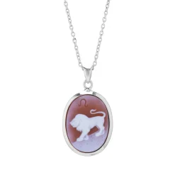 Sterling Silver Zodiac Pendant - Leo