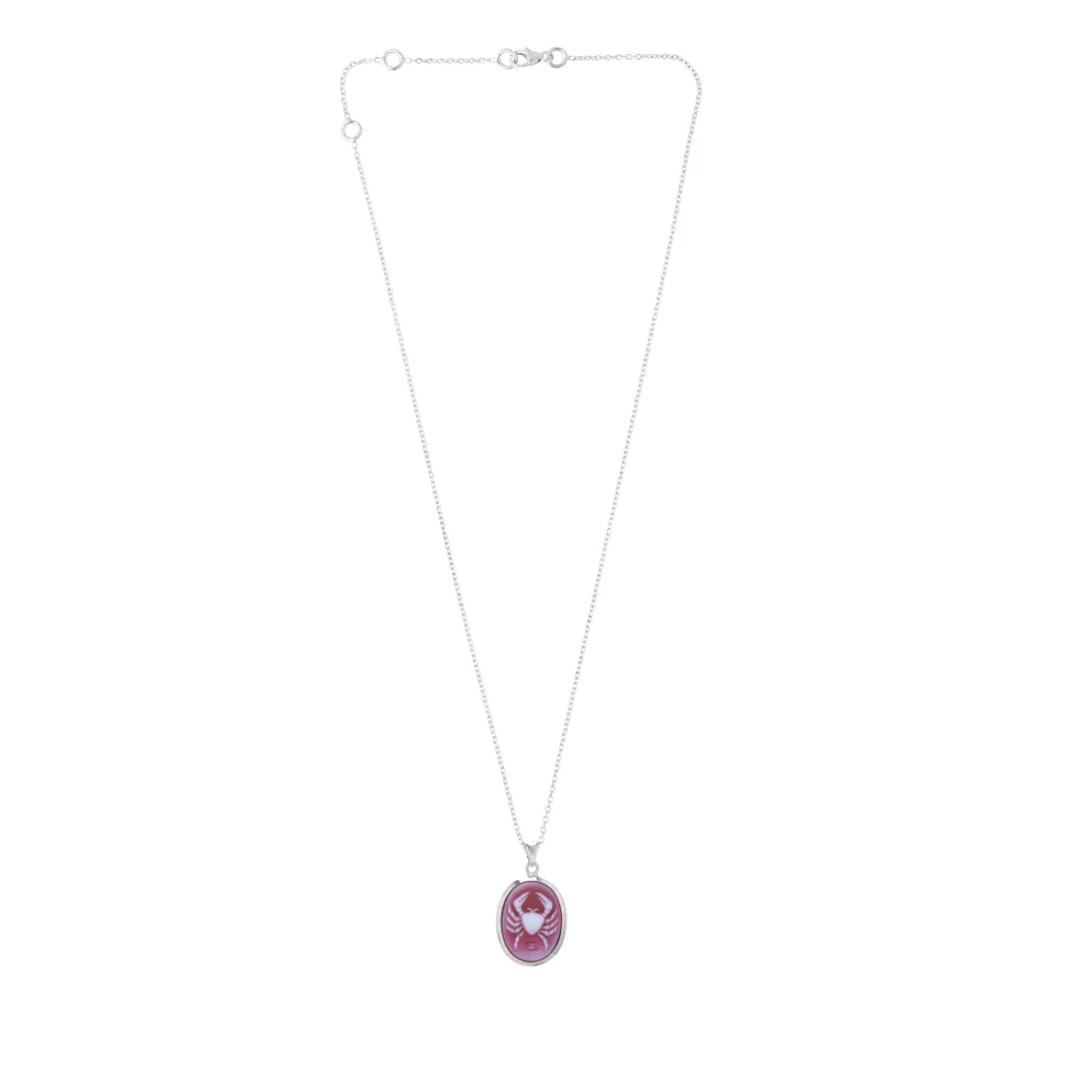 Sterling Silver Zodiac Pendant - Cancer