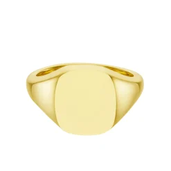 Yellow Gold Cushion Signet Ring (12x10mm) – 9ct