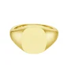 Yellow Gold Cushion Signet Ring (14x13mm) – 9ct