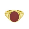 Yellow Gold Stone Set Cornelian Signet Ring