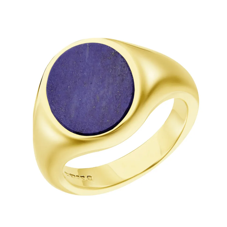 Yellow Gold Stone Set Lapis Lazuli Signet Ring